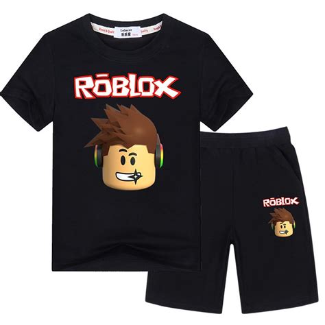 Big Boys Roblox Games Clothes Sets T shirt+Shorts 2pcs Set | Shopee ...