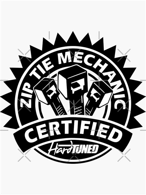 "Zip Tie Mechanic Certified" Sticker for Sale by TEEPHILIC | Redbubble