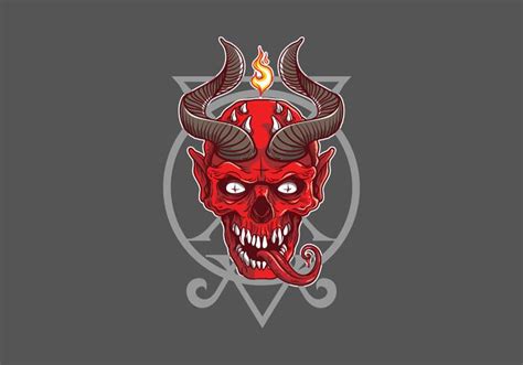 Demon Head Illustration 156928 Vector Art at Vecteezy