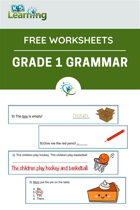 English Grammar Worksheets Grade 1 - Worksheets For Kindergarten