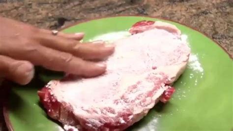 Rub baking soda onto the slice of meat to tenderize it: let it sit in the refrigerator for 3 to ...