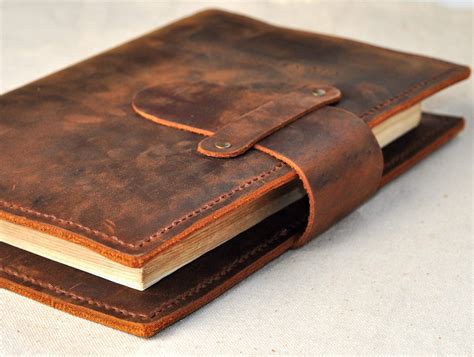 Handmade Leather Book coverUnique office supplies Book