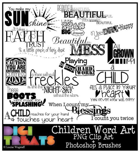 Children's Word Art Children Kids Quotes & Phrases | Etsy | Overlay ...