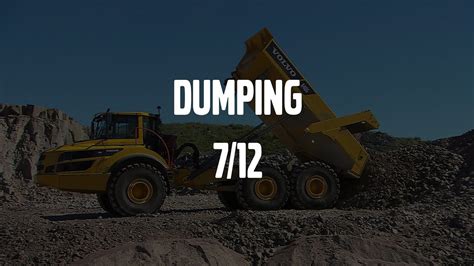 Dumping – Volvo Articulated Haulers G series + A60H – Basic operator training – 7/12 - YouTube