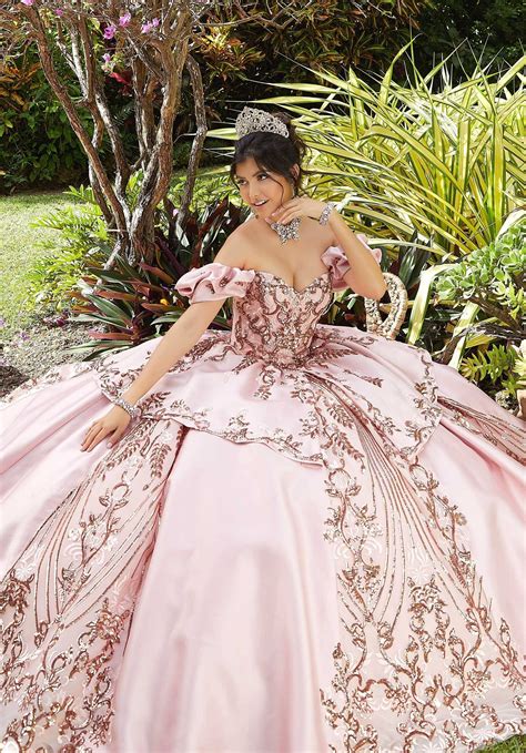 Sequin Print Satin Quinceanera Dress by Mori Lee Vizcaya 89285 in 2022 ...