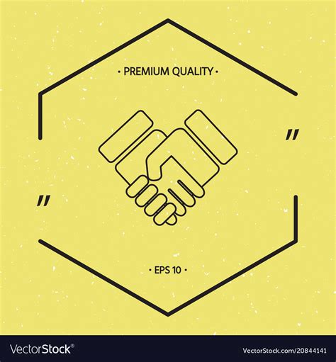 Handshake symbol icon Royalty Free Vector Image