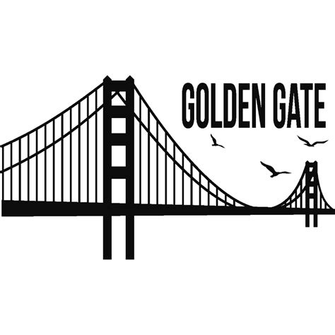 Golden Gate Bridge Sticker Silhouette - bridge png download - 800*800 ...