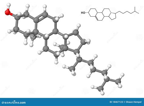 Cholesterol Molecule With Chemical Formula Stock Photos - Image: 18467123