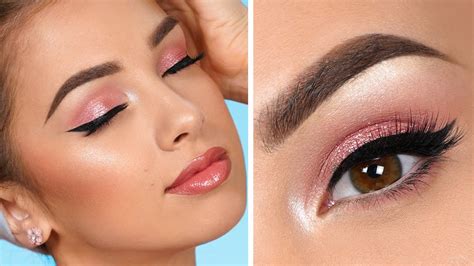 EASY Pink Smokey Eye Makeup Tutorial - YouTube