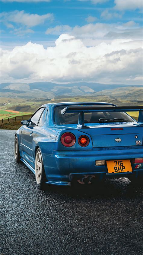 Nissan Skyline R34 Blue iPhone U HD phone wallpaper | Pxfuel