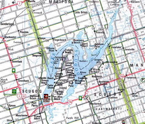 Fishing Map of Scugog Lake