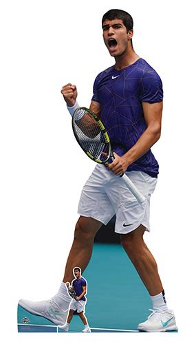 Carlos Alcaraz Tennis Racket Lifesize Cardboard Cutout 185cm | Partyrama