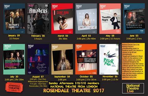 National Theatre’s 2017 Schedule – The Rosendale Theatre