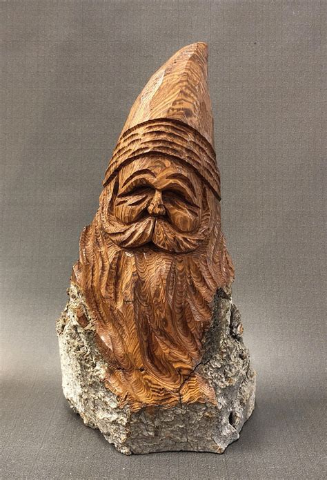 HAND carved original Santa with natural finish from 100 year old ...