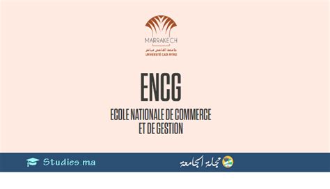 ENCG | ECOLE NATIONALE DE COMMERCE ET DE GESTION Marrakech