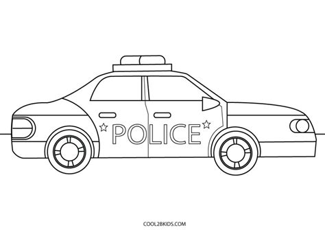 Police Car Printable Coloring Pages