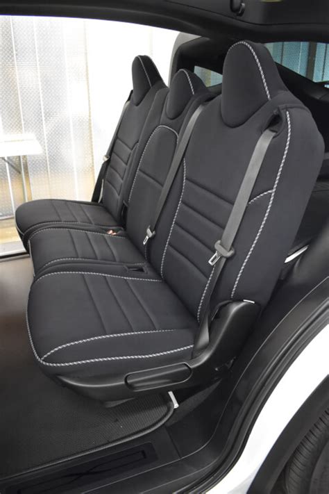 Tesla Model X Full Piping Seat Covers - Rear Seats - Wet Okole