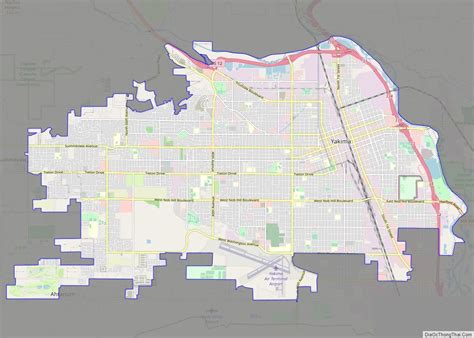 Map of Yakima city - Thong Thai Real