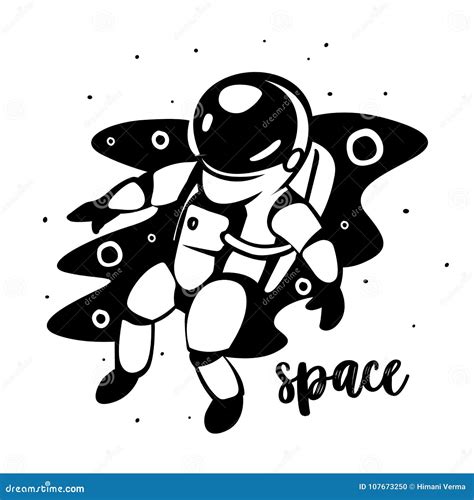 Astronaut at Spacewalk. Cosmic Art, Science Fiction Wallpaper. Beauty of Deep Space Stock Vector ...