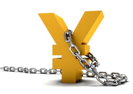 golden yen symbol chained isolated over a white background | Freestock ...