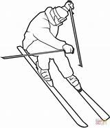Skiing High In Mountains coloring Page  Free Printable Coloring Pages sketch template