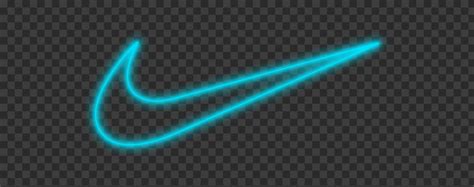 HD Blue Outline Nike Tick Neon Logo PNG | Citypng