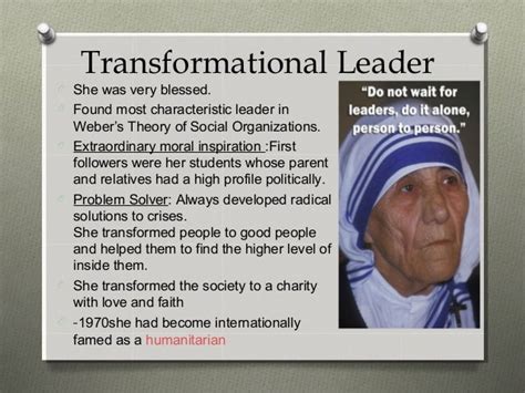 Leadership analysis mother teresa