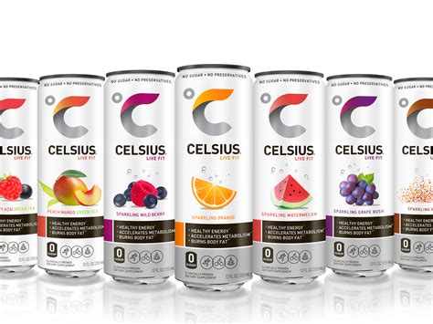 Celsius Healthy Energy Beverage | Dieline - Design, Branding ...