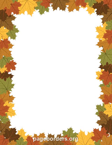 Maple Leaf Border: Clip Art, Page Border, and Vector Graphics