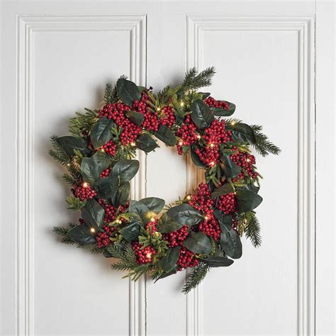 Red Berry Christmas Wreath By Lights4fun