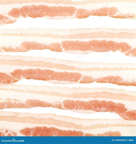 Surface Coated with Raw Bacon Slices Stock Image - Image of appetizer ...