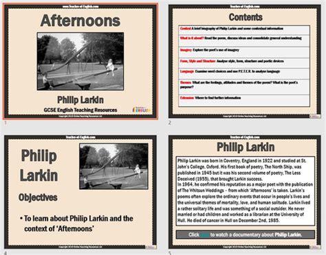 Afternoons by Philip Larkin | Teaching Resources