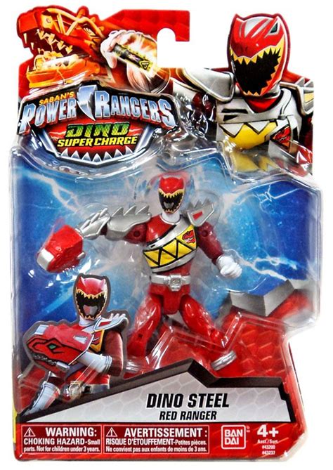 Power Rangers Dino Super Charge Dino Steel Red Ranger 5 Action Figure Bandai America - ToyWiz