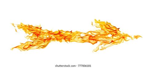 Yellow Flame Arrow Isolated On White Stock Photo 777006181 | Shutterstock