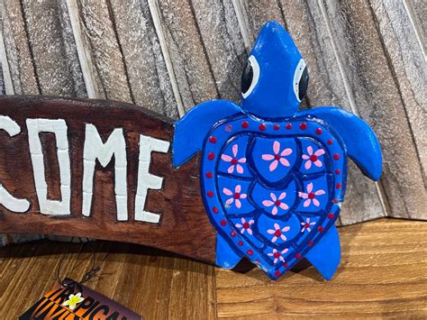 NEW Balinese Hand Crafted & Carved WELCOME Sign - Tropical Island WELC – Tropical Living QLD