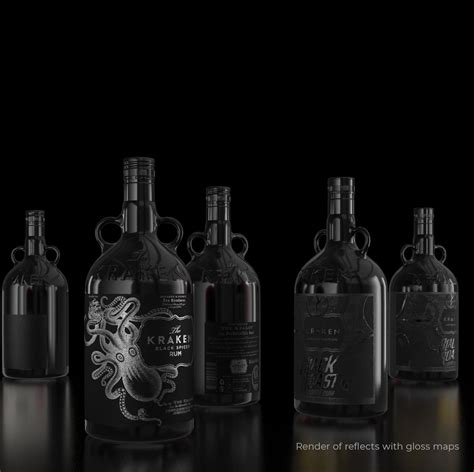 Kraken Rum bottles | CGTrader