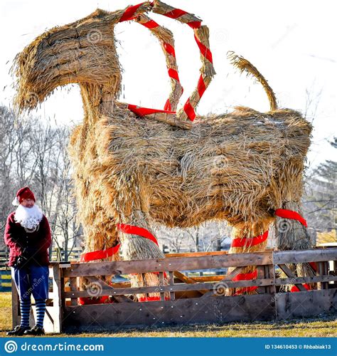 The Yule Goat - Scandinavian Christmas Symbol. Photo about world, yule, tradition, stands, many ...