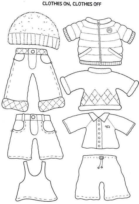 Printable Paper Doll Clothing Template - Printable Templates Free