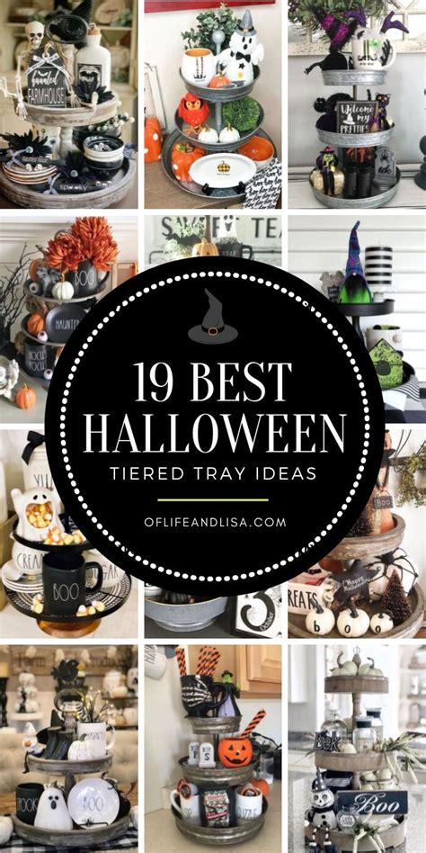 19 Fabulous Halloween Tiered Tray Decor Ideas | Tray decor, Halloween displays, Homemade ...