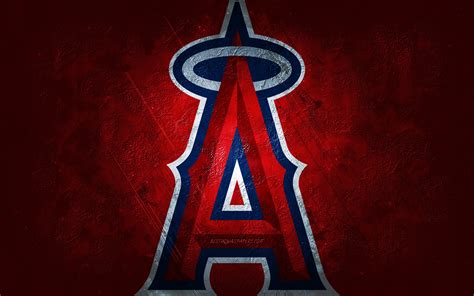 Download wallpapers Los Angeles Angels, American baseball team, red ...