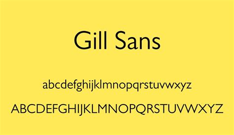 GIll Sans font - Font Tr