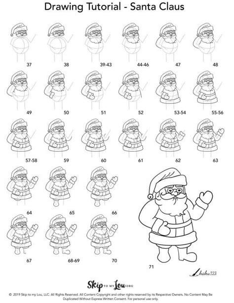 How To Draw Santa Step By Step For Kids