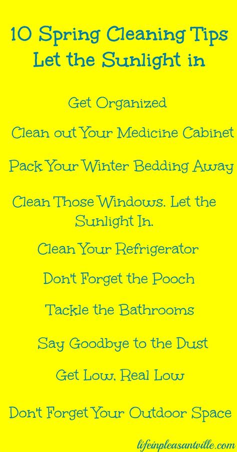 10 Spring Cleaning Tips - Let The Sunlight In - Life In Pleasantville