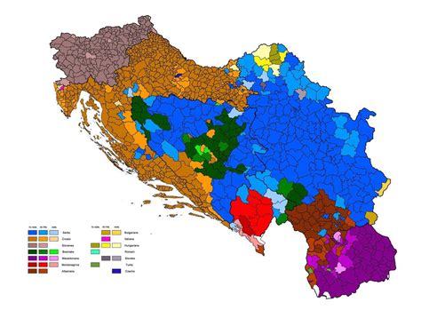 Ethnic map of ex Yugoslavia, via reddit