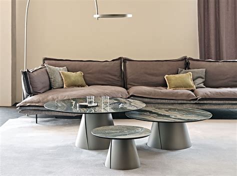 Albert Keramik Round Modern Coffee Table by Cattelan Italia - MIG Furniture