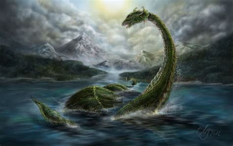 Nessie-Monster-of-Loch-Ness-by-Sarembaart | Loch ness monster, Mythical ...