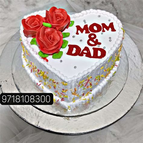 Anniversary Cake for Parents | Mom Dad Anniversary Cake | Yummycake