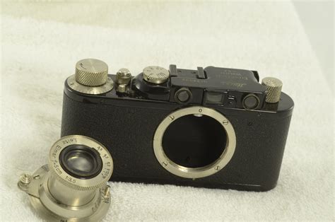 Vintage Camera House: Leica II D Rangefinder Camera with Elmar Lens 5cm