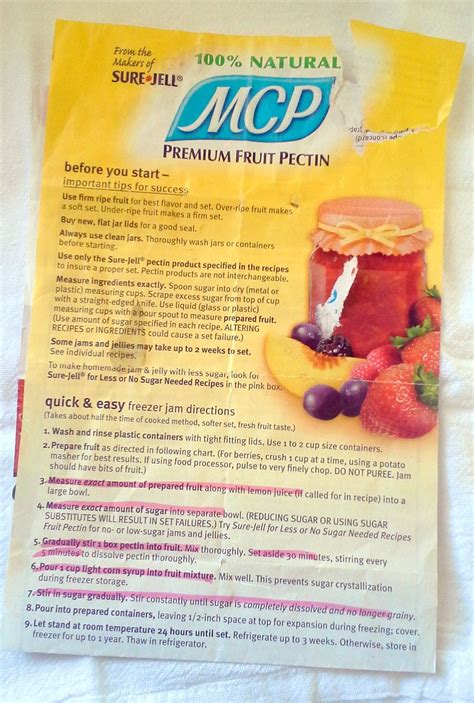 MCP Pectin instructions - Google Search | Freezer jam, Strawberry ...