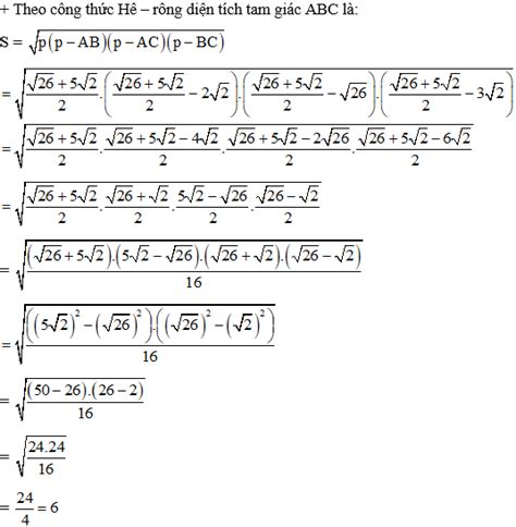 Công thức Heron và ví dụ minh họa - Trường THCS Bình Chánh